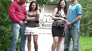 Public Orgy On The Street With Pregnant Woman And Cute Petite Girl Porn Video