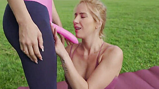 Lesbo Outdoor Yoga Turns Into The Lustful Play Of Lesbians Porn Video