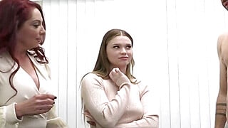 Strange therapy takes a sexy turn into a threeway party Big Boobs Porn Video