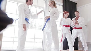 Swapping Martial Arts Muff - Luna Light and Ashley Red Big Boobs Porn Video