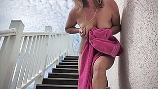 Wanna play by the pool if I promise to get wet? Big Boobs Porn Video