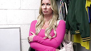 Yoga equipment stealing milf fucked on the office floor Big Boobs Porn Video