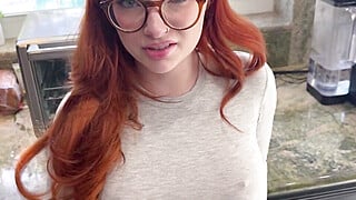 Cute Redhead Step Daughter BEGS For A Creampie - Naomi Hughes - Alex Adams Big Boobs Porn Video