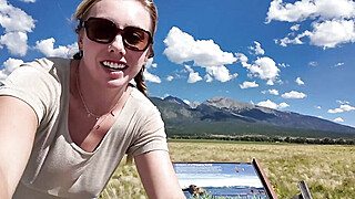 Tits out in Desert… Nude Travel Vlog!! w Masturbating Big Boobs Porn Video