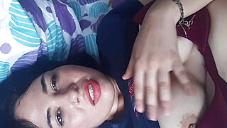 I make a video for my lover fingering my pussy. Big Boobs Porn Video