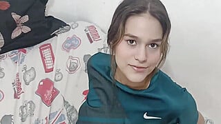 Sleepover with my stepsister ends in groping and fucking Big Boobs Porn Video