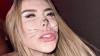 Hot milf with a big ass, has sex with a boy in the middle of the club. Big Boobs Porn Video