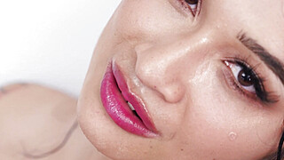 UP CLOSE - Petite Avery Black Gets CREAMPIED During Steamy Standing Sex With... Big Boobs Porn Video