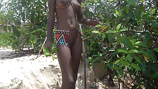 Hot skinny African village not even surprised to get fuck unexpectedly while... Big Boobs Porn Video
