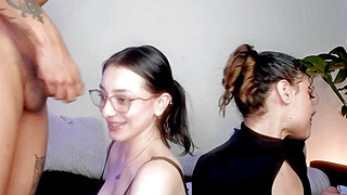 Horny Besties On Their Knees To Worship Hard Dicks Big Boobs Porn Video