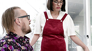 Neglected Wife Olive Glass Cuckolds Husband with Big Ebony Dick Porn Video