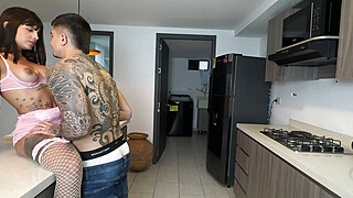 Petite Maid Gets Fucked by the Boss's Son Big Boobs Porn Video