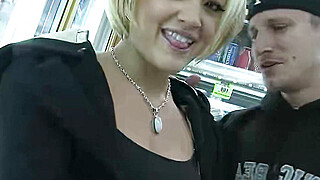 Blonde Bitch at Risky Public Sex Big Boobs Porn Video