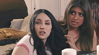 Room mates getting fucked by big tits lesbian milf Porn Video