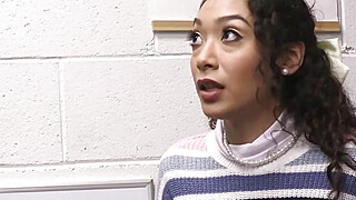 Deep throating Latina thief gets fucked Big Boobs Porn Video