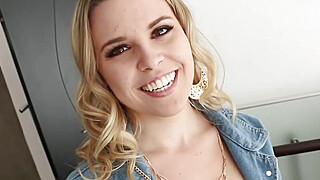 First POV ride by lovely blonde amateur on camera Big Boobs Porn Video