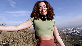 Phat booty ebony picking up a dick on a hiking trip Big Boobs Porn Video