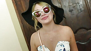 Petite blonde cutie spreads on sofa for my hard dick Big Boobs Porn Video