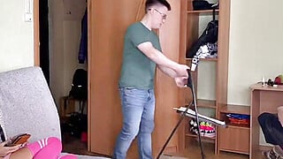 Hot Girl Fucked While Amateur Cuckold Sees Movie Big Boobs Porn Video