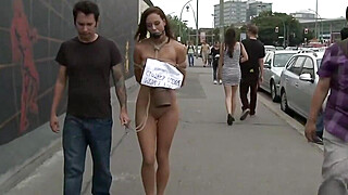 Jacqueline Bound Naked In Public Street Big Boobs Porn Video