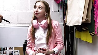 Brat in pink stripped and fucked by the mall cop Big Boobs Porn Video