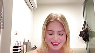 Solo Sweetie Swings Her Hair Hands Blonde Edition Big Boobs Porn Video