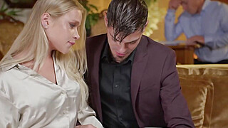 Sexy blonde secretary ditching paper work for big dicks Big Boobs Porn Video