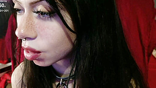 Goth Babe Cum-Filled BJ Big Boobs Porn Video