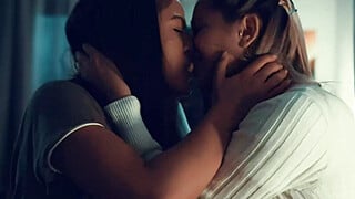 Latina licks asian roommates hairy pussy Porn Video